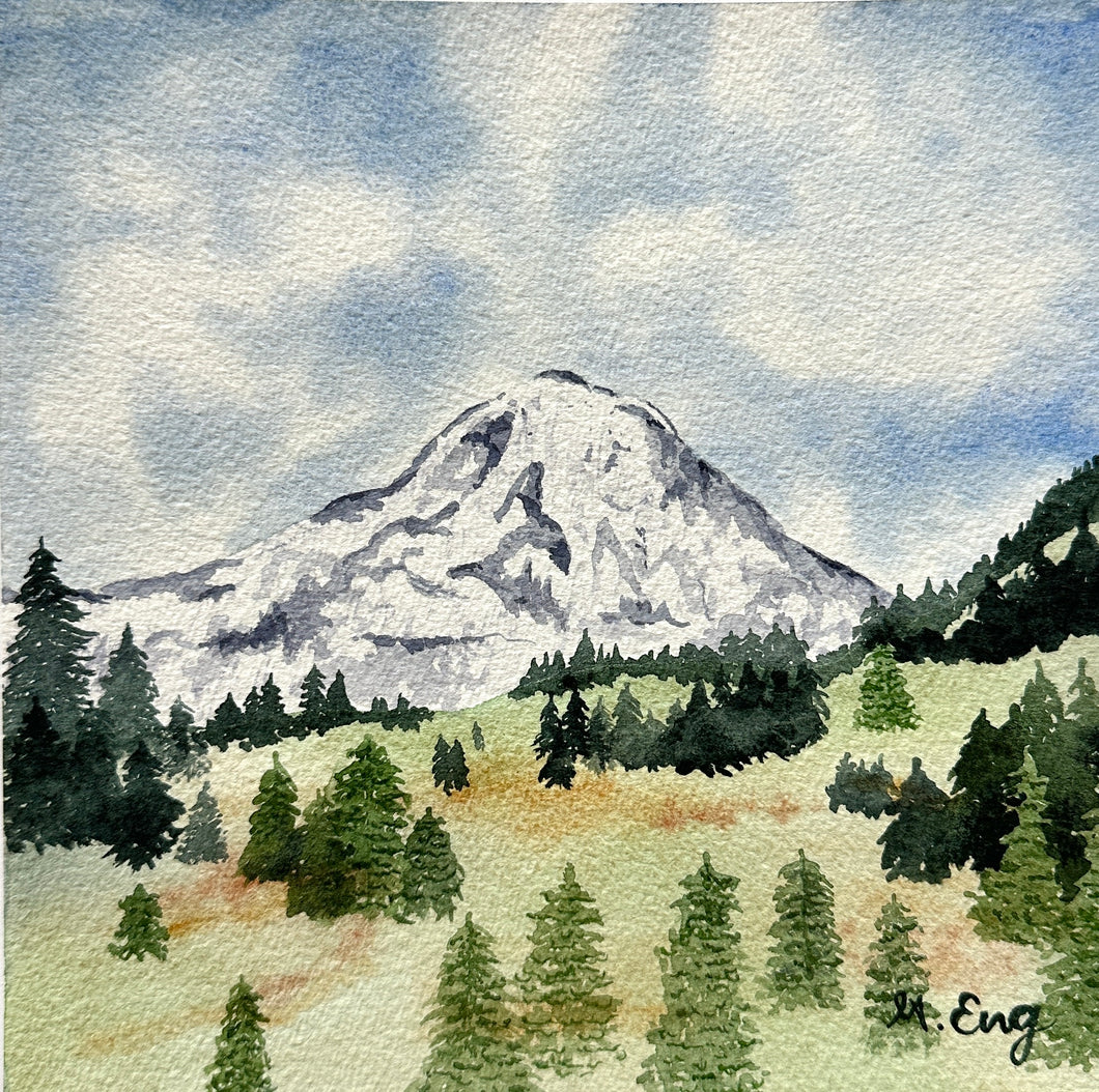 Mount Rainier in Spring | 8 x 8
